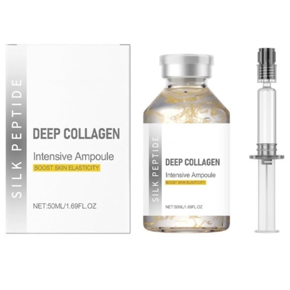 Silk Peptide Lifting Face Serum – Korean Anti-Aging Ampoule with Collagen, Deep